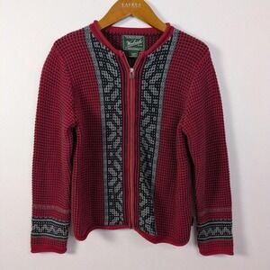 Vintage Woolrich Roll Neck Zip Sweater XS Knit Cardigan